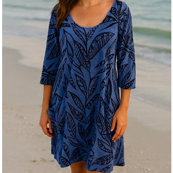 fresh produce cotton dresses Fresh Produce Clothes | Drape Dress | XL | Swimming Pool | Women's